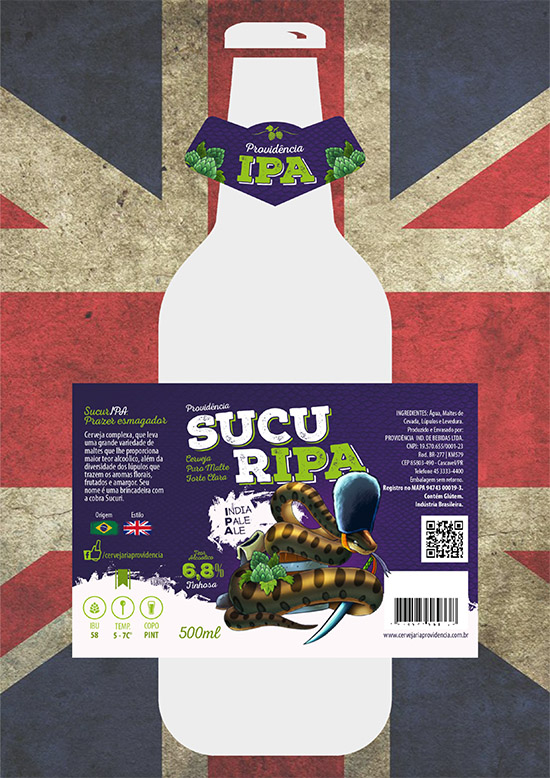 SucurIPA (Estilo: IPA / ABV: 6,8% / Cervejaria: Providência / País: Brasil)